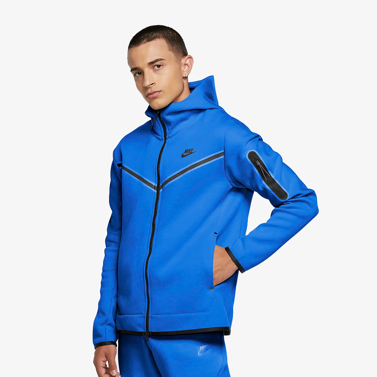 NIKE Majica s kapulja om na patent M NSW TCH FLC HOODIE FZ Buzz