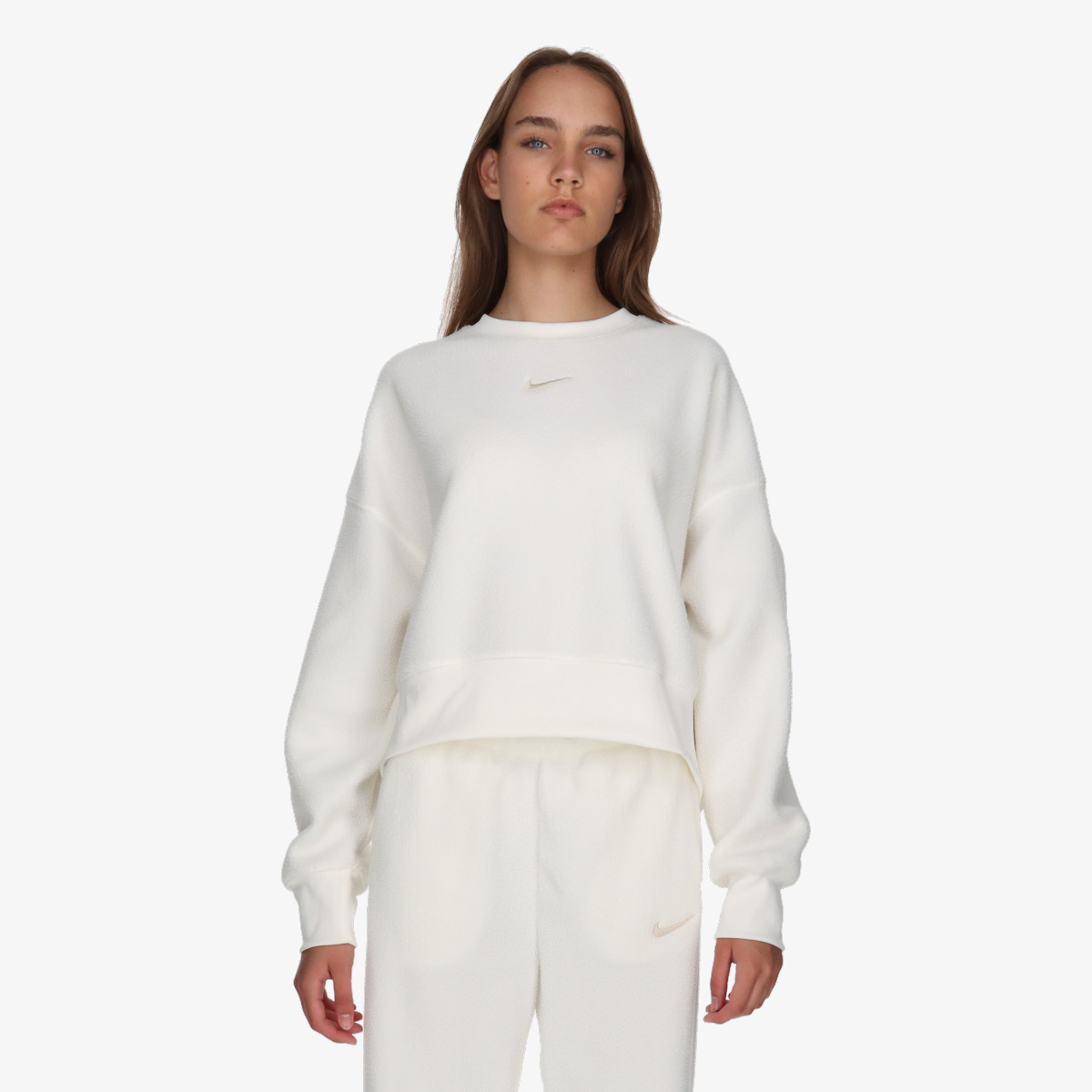 NIKE Majica bez kragne W NSW PLSH MOD CROP CREW 