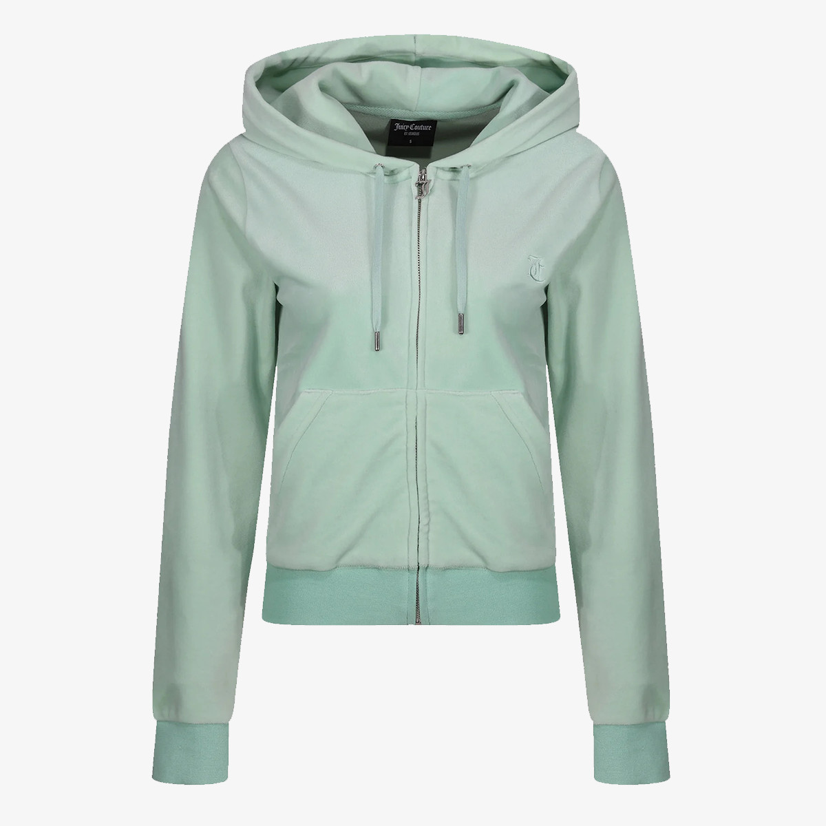 JUICY COUTURE Majica dugih rukava s patentom ZIP THROUGH HOODIE WITH  ZIP PULL &  JC 