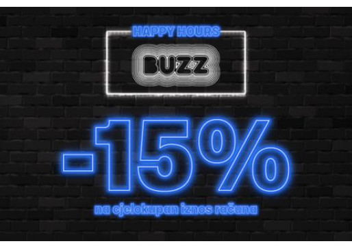 SAMO DANAS SKOKNI U BUZZ I ISKORISTI -15% POPUSTA!