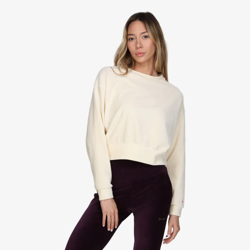 CHAMPION Majica bez kragne LADY VELOUR CREWNECK 
