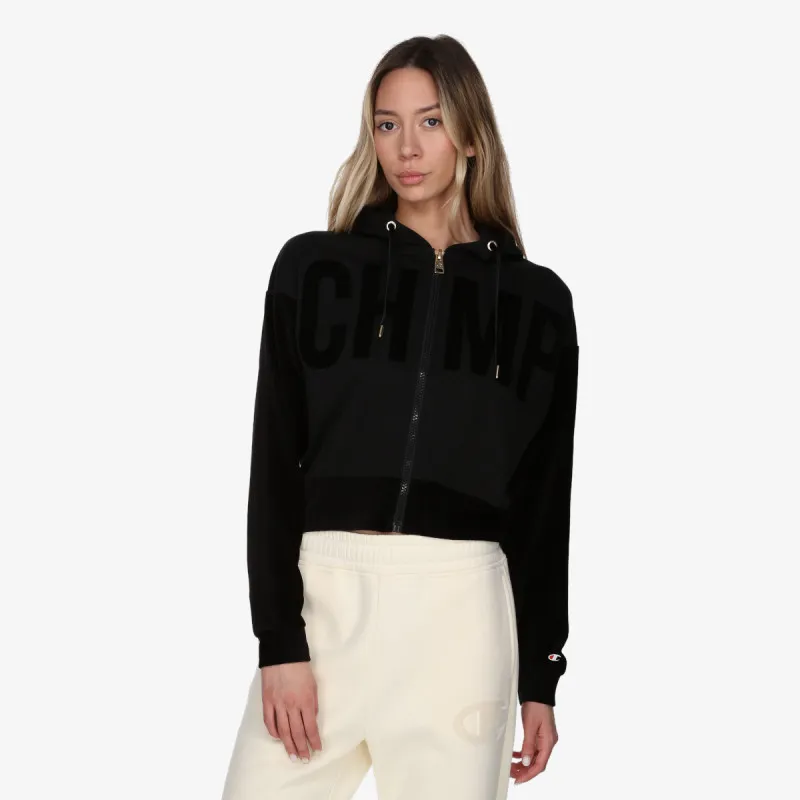 CHAMPION Majica s kapuljačom na patent LADY VELOUR FULL ZIP HOODY 