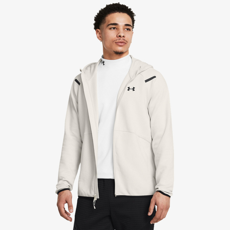 UNDER ARMOUR Majica s kapuljačom na patent UA Unstoppable Flc FZ HD EU 