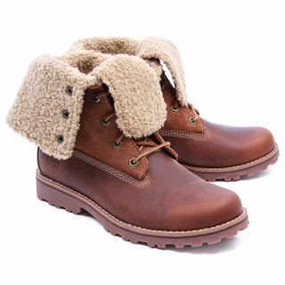 TIMBERLAND -1 AUTH SHEARLING BOOT BROWN 
