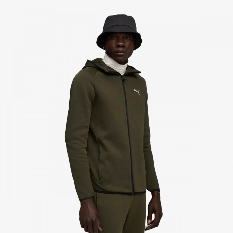 PUMA Majica s kapuljačom na patent EVOSTRIPE FZ Hoodie DK 