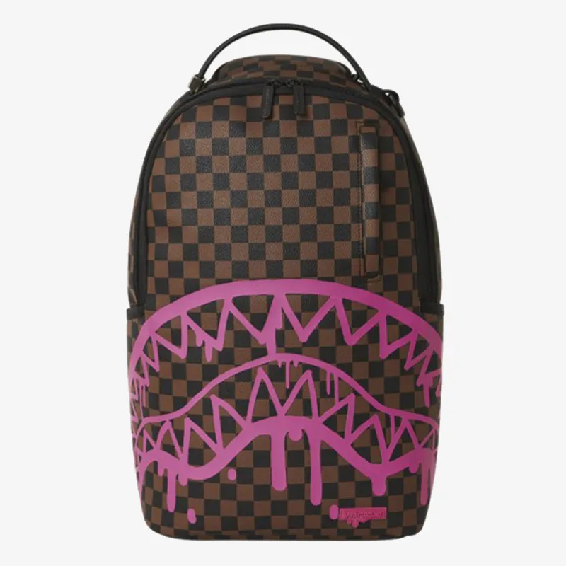 SPRAYGROUND Ruksak PINK DRIP BROWN CHECK DLX BACKPACK 