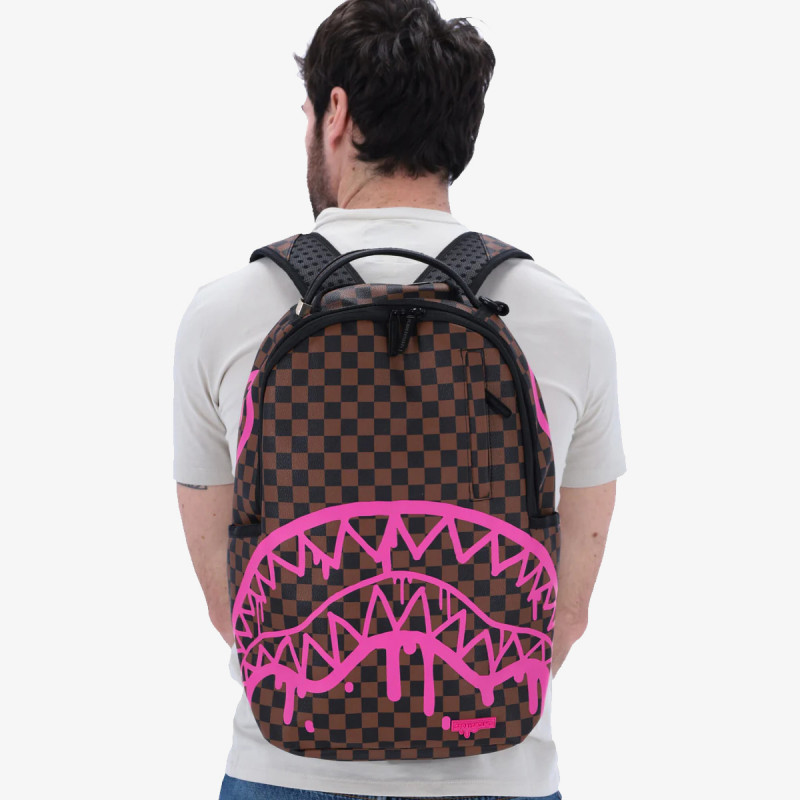 pink drip backpack