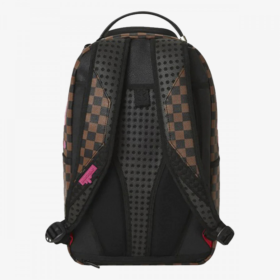 SPRAYGROUND Ruksak PINK DRIP BROWN CHECK DLX BACKPACK 