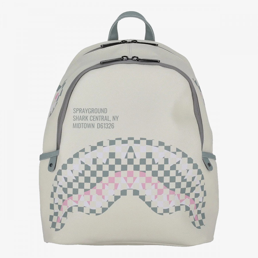 SPRAYGROUND Torba CREAM CHECK SHARK CENTRAL SAVAGE 