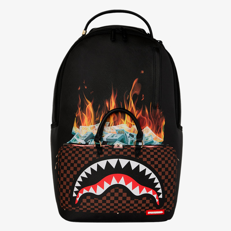 SPRAYGROUND Ruksak BAG OF MONEY ON FIRE BACKPACK 