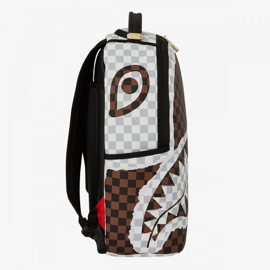 SPRAYGROUND Ruksak CREAM AND BROWN TEAR CHECK BACKPACK 