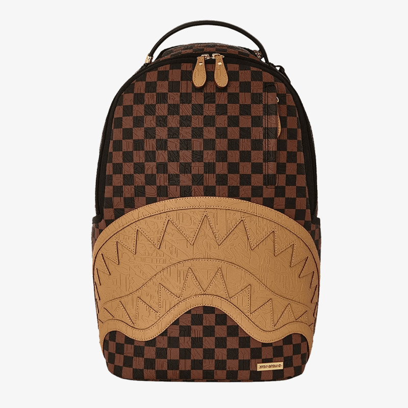 SPRAYGROUND Ruksak EMBOSSED CHECK BROWN BACKPACK 