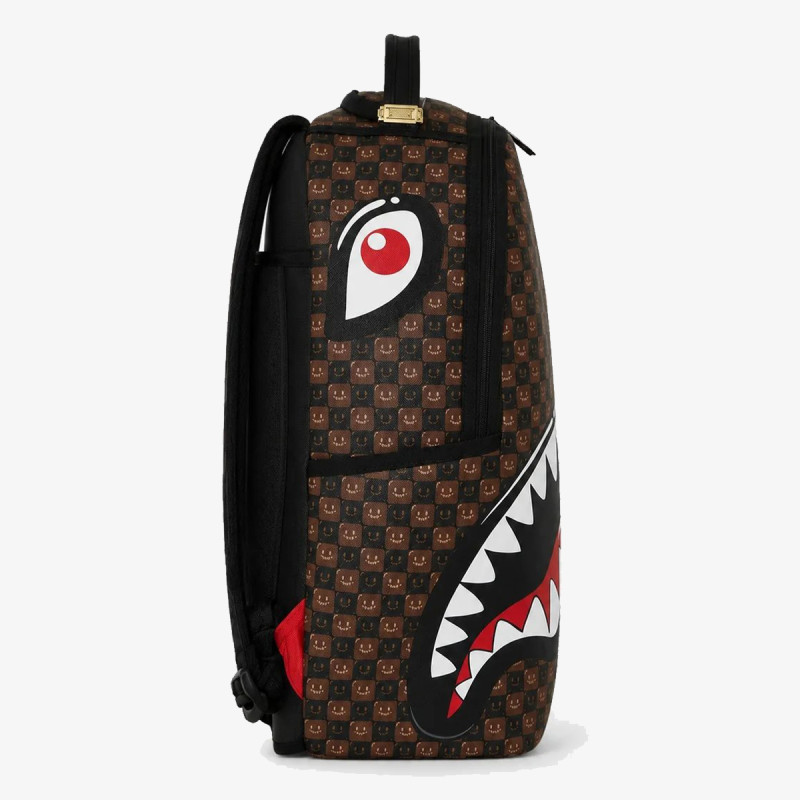 SPRAYGROUND Ruksak SHARKS IN PARIS WTF BUBBLE BROWN CHECK B 