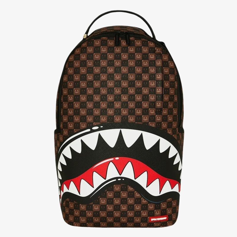 SPRAYGROUND Ruksak SHARKS IN PARIS WTF BUBBLE BROWN CHECK B 