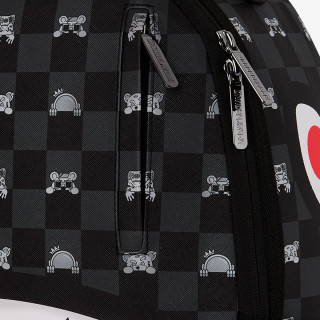 SPRAYGROUND Ruksak GRAY PEEKING CHARACTER CHECK BACKPACK 