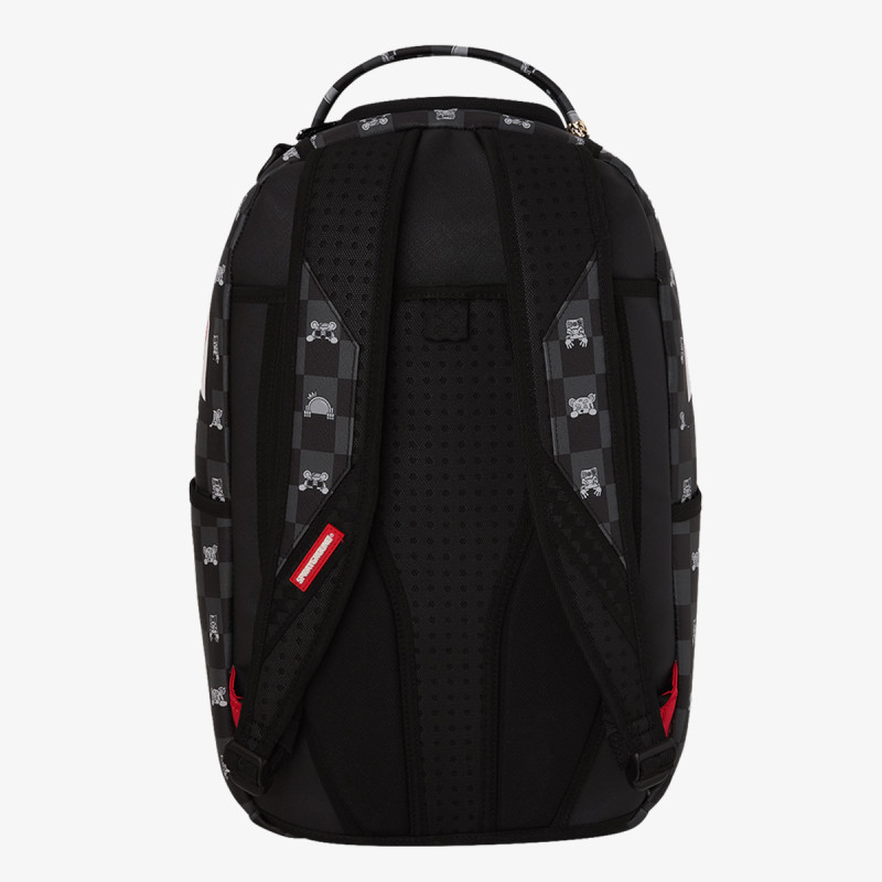 SPRAYGROUND Ruksak GRAY PEEKING CHARACTER CHECK BACKPACK 