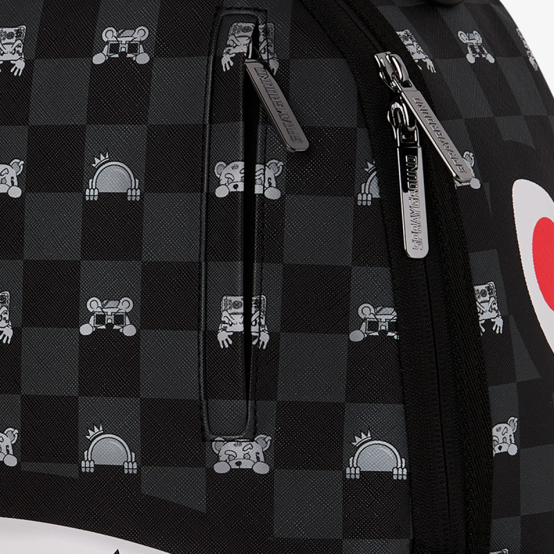 SPRAYGROUND Ruksak GRAY PEEKING CHARACTER CHECK BACKPACK 