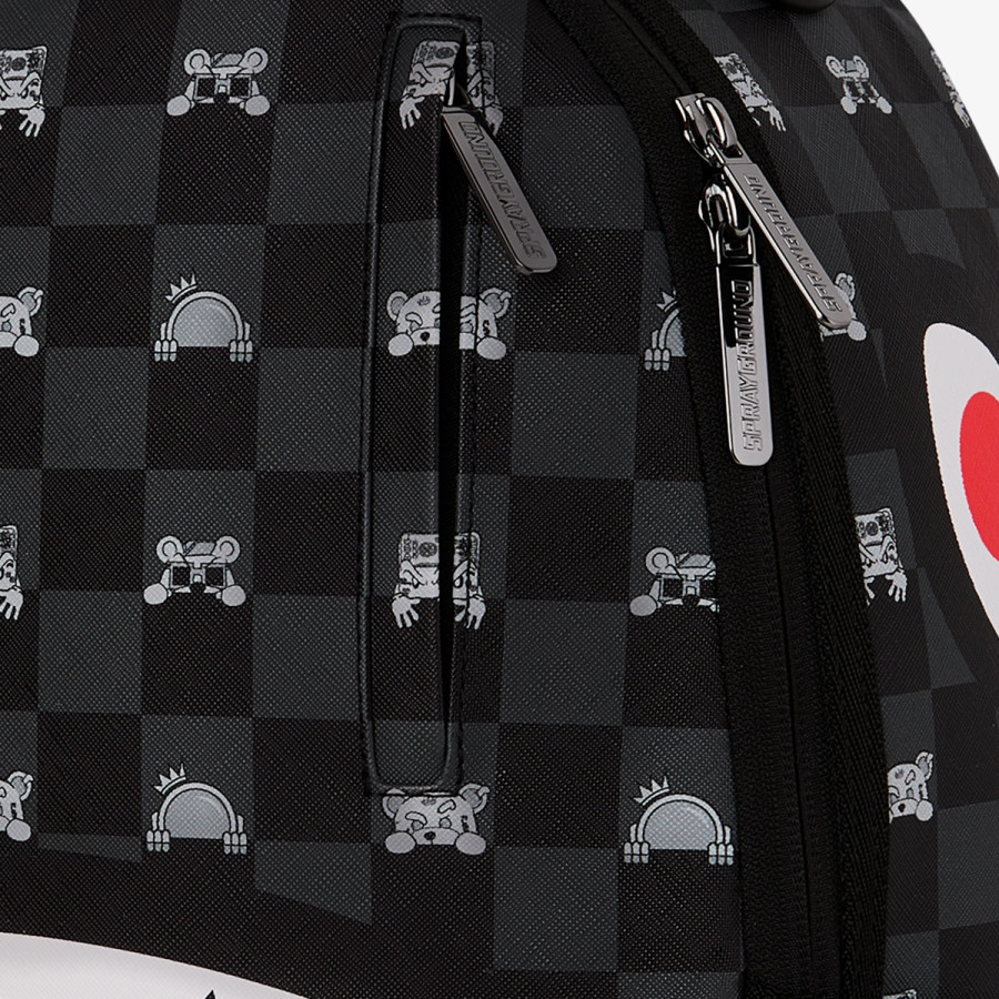 SPRAYGROUND Ruksak GRAY PEEKING CHARACTER CHECK BACKPACK 