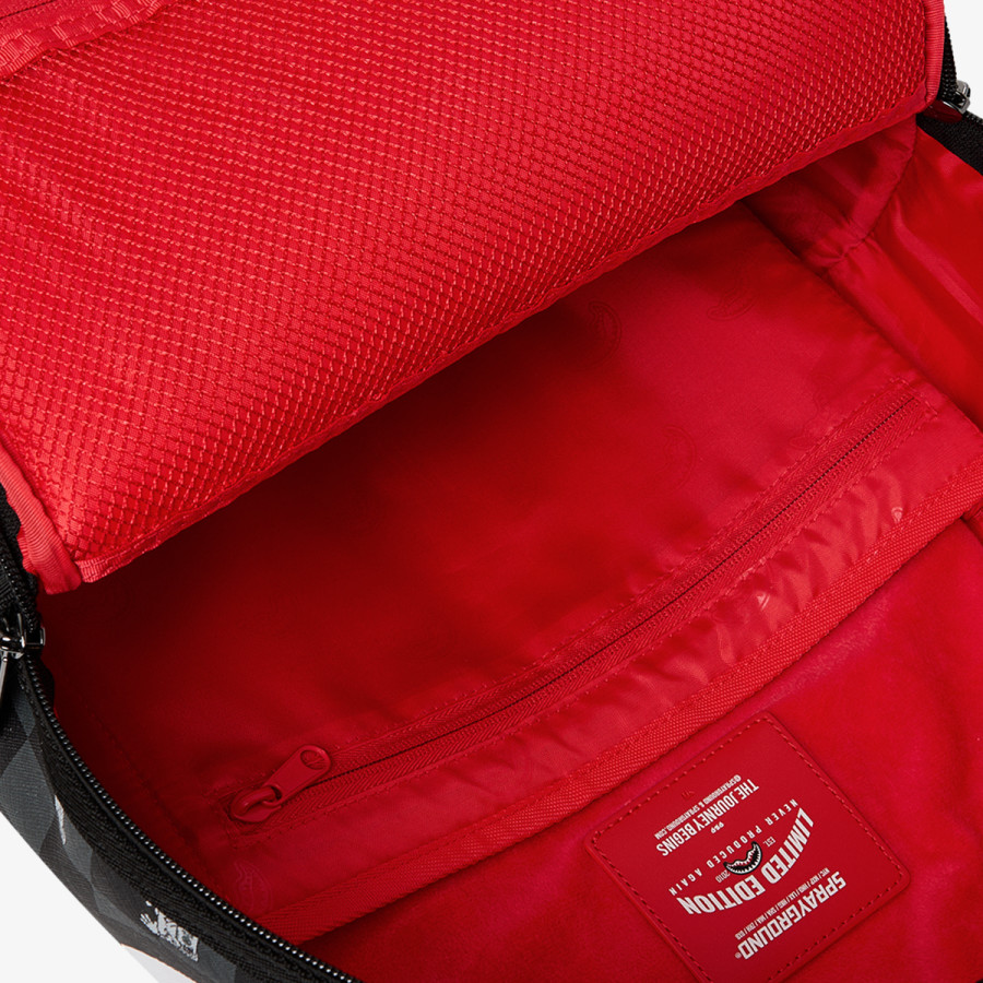 SPRAYGROUND Ruksak GRAY PEEKING CHARACTER CHECK BACKPACK 