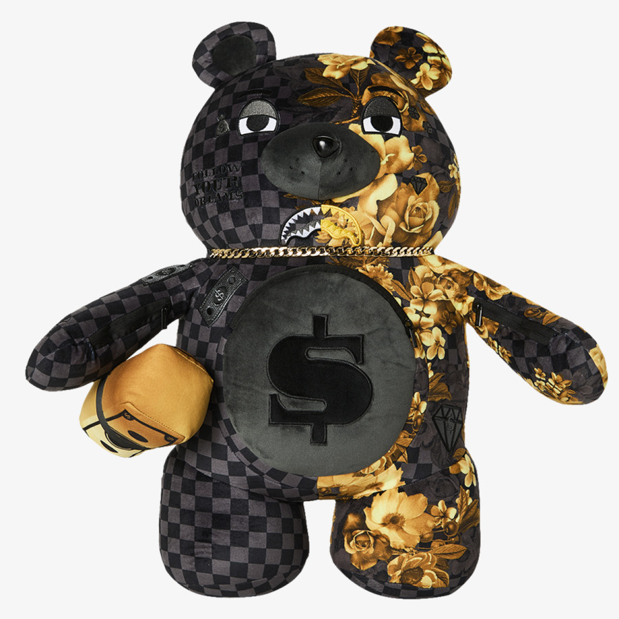 SPRAYGROUND Ruksak GOLD FLORAL REMIX MONEYBEAR BACKPACK 