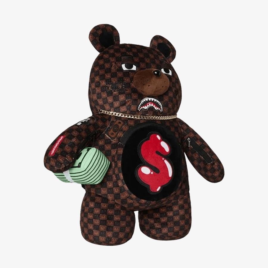 SPRAYGROUND Ruksak SHARKS IN PARIS WTF BUBBLE BROWN CHECK M 