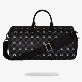 SPRAYGROUND Torba GRAY PEEKING CHARACTER CHECK DUFFLE 