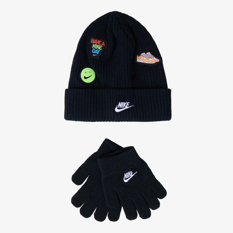 NIKE Komplet za djecu NAN NIKE PATCH PEAK BEANIE SET 