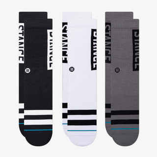 STANCE Čarape A556C20OG3-BLW STANCE OG 3 PACK BLACKWHI 