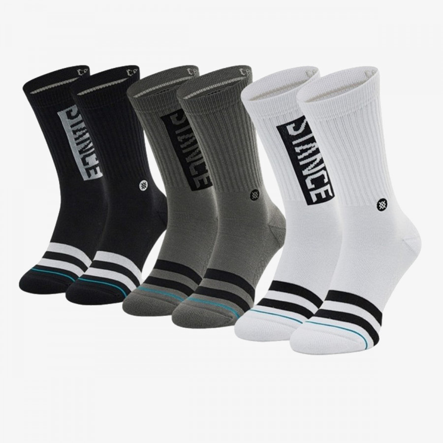 STANCE Čarape A556C20OG3-BLW STANCE OG 3 PACK BLACKWHI 