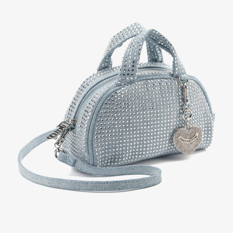 JUICY COUTURE Torba Fireflies S. Bowling Cotton Blu Denim 