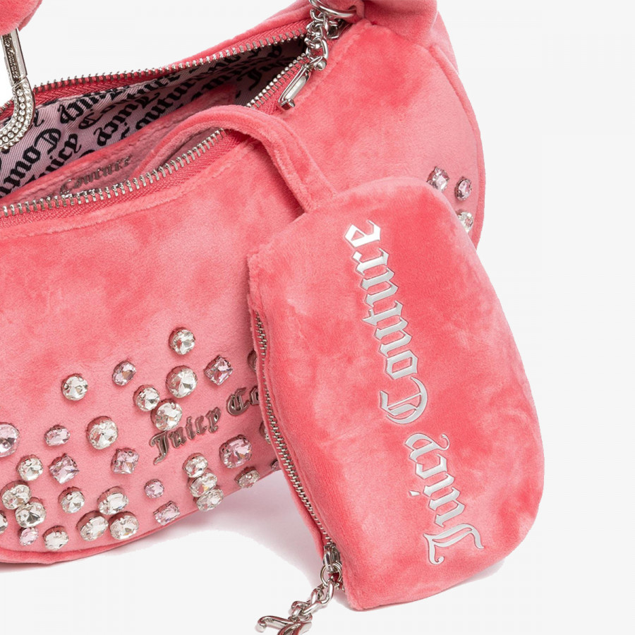 JUICY COUTURE Torba Blossom Micro Hobo Polyester Juicy Pink 