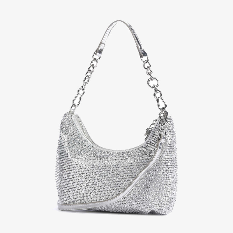 JUICY COUTURE Torba ESTELLE S. HOBO POLYESTER/PU Silver 