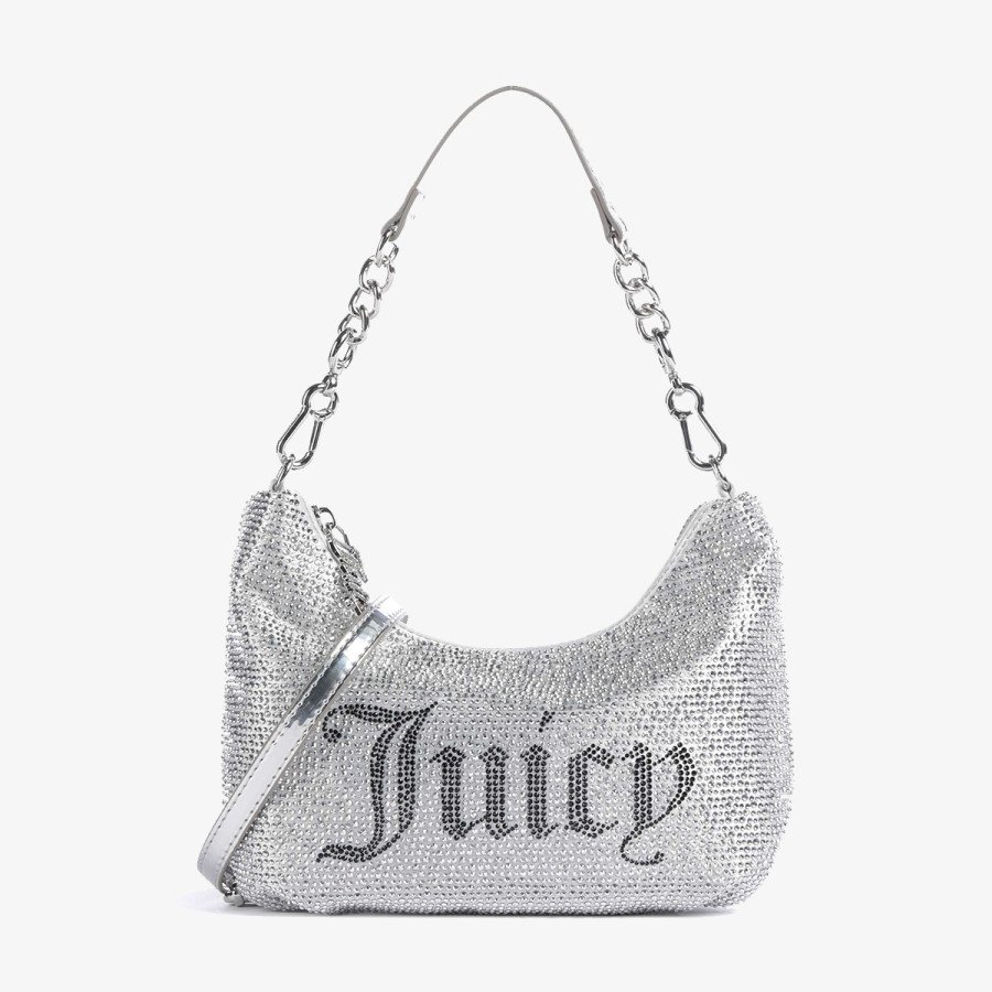 JUICY COUTURE Torba ESTELLE S. HOBO POLYESTER/PU Silver 