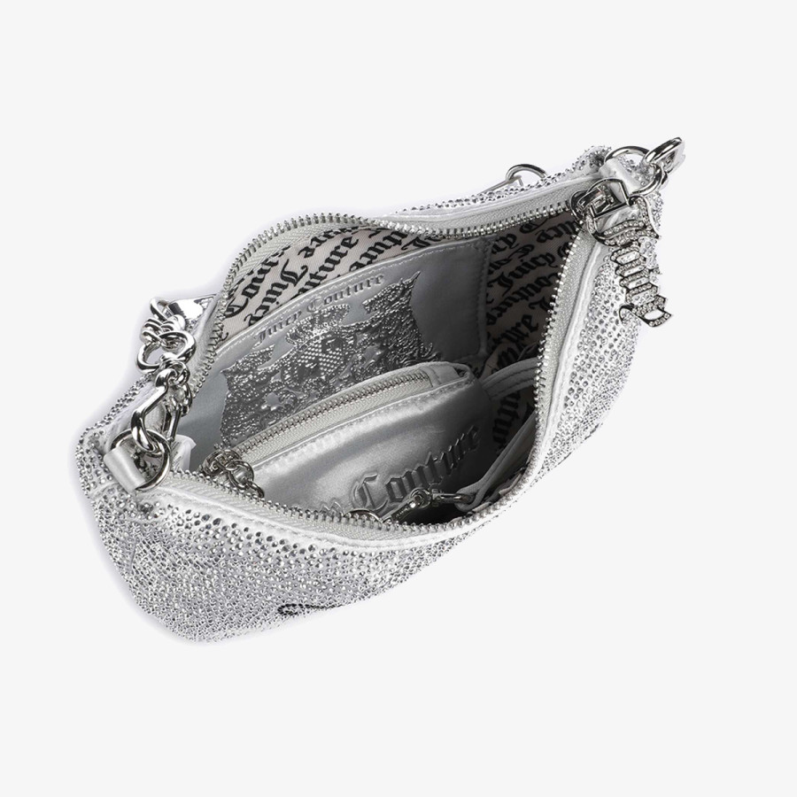 JUICY COUTURE Torba ESTELLE S. HOBO POLYESTER/PU Silver 