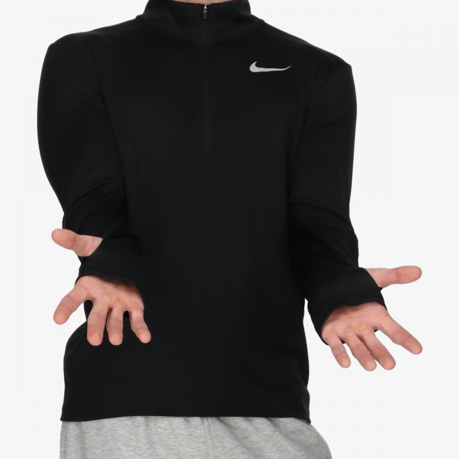 NIKE Majica dugih rukava s polu patentom Pacer 