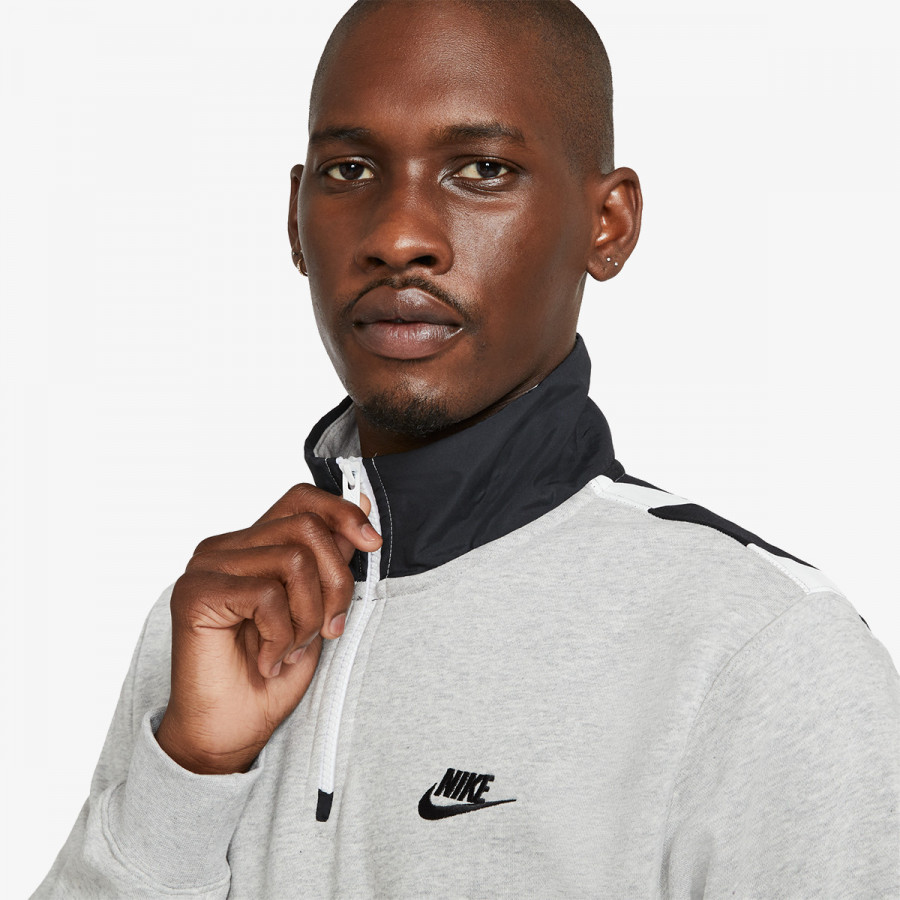 NIKE Majica dugih rukava s polu patentom M NSW CE HZ FT TOP SNL ++ 