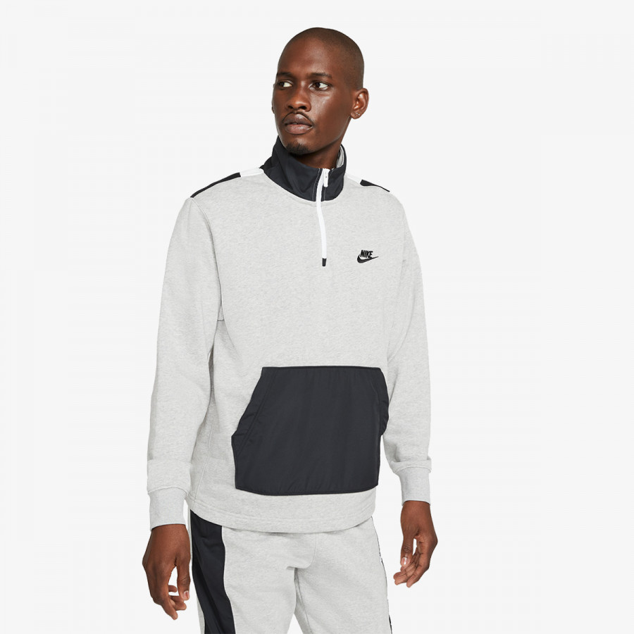 NIKE Majica dugih rukava s polu patentom M NSW CE HZ FT TOP SNL ++ 