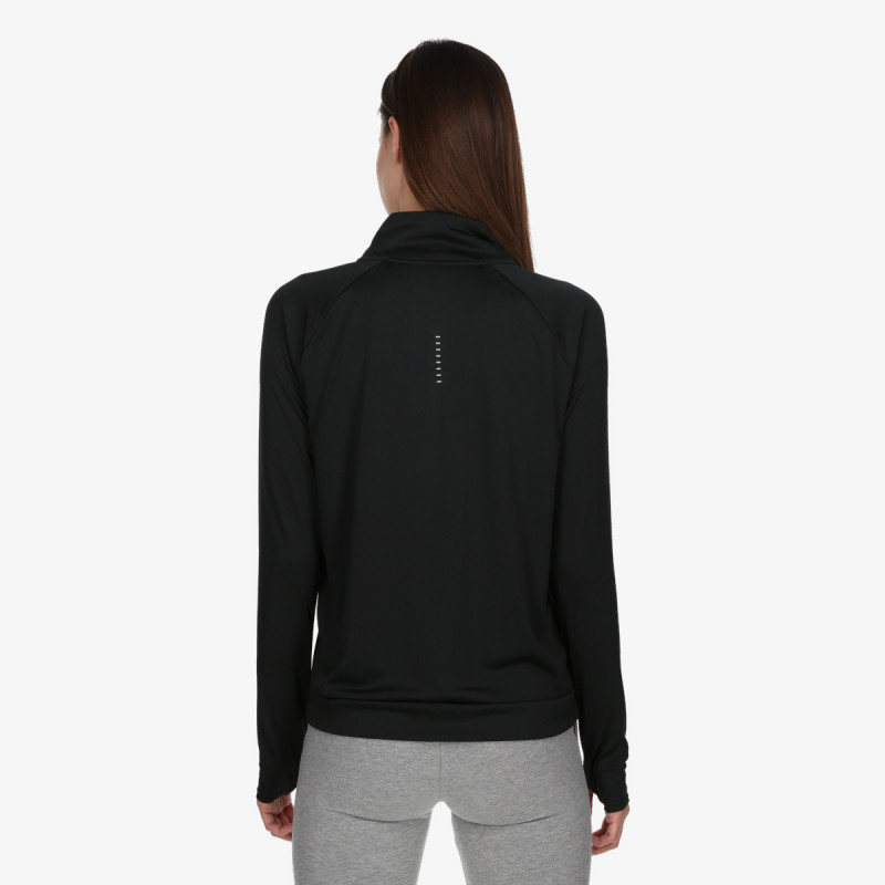 NIKE Majica dugih rukava s polu patentom W NK DF SWOOSH RUN MDLYR 