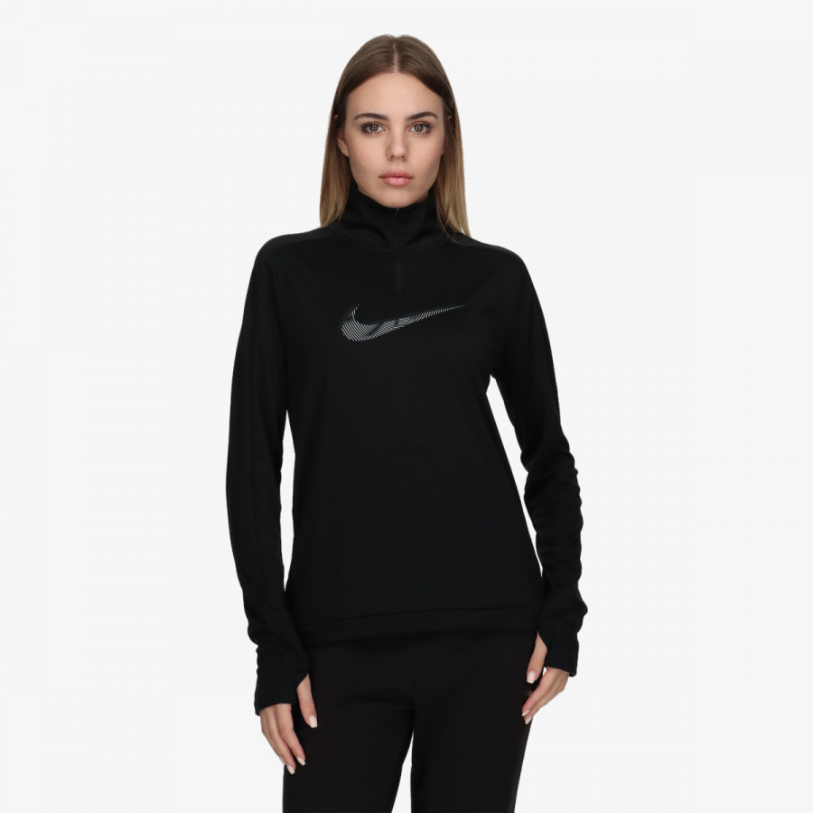 NIKE Majica dugih rukava s polu patentom Dri-FIT Swoosh 