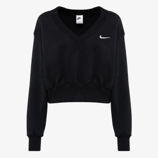 NIKE Majica dugih rukava W NSW PHNX FLC CROP VNECK 