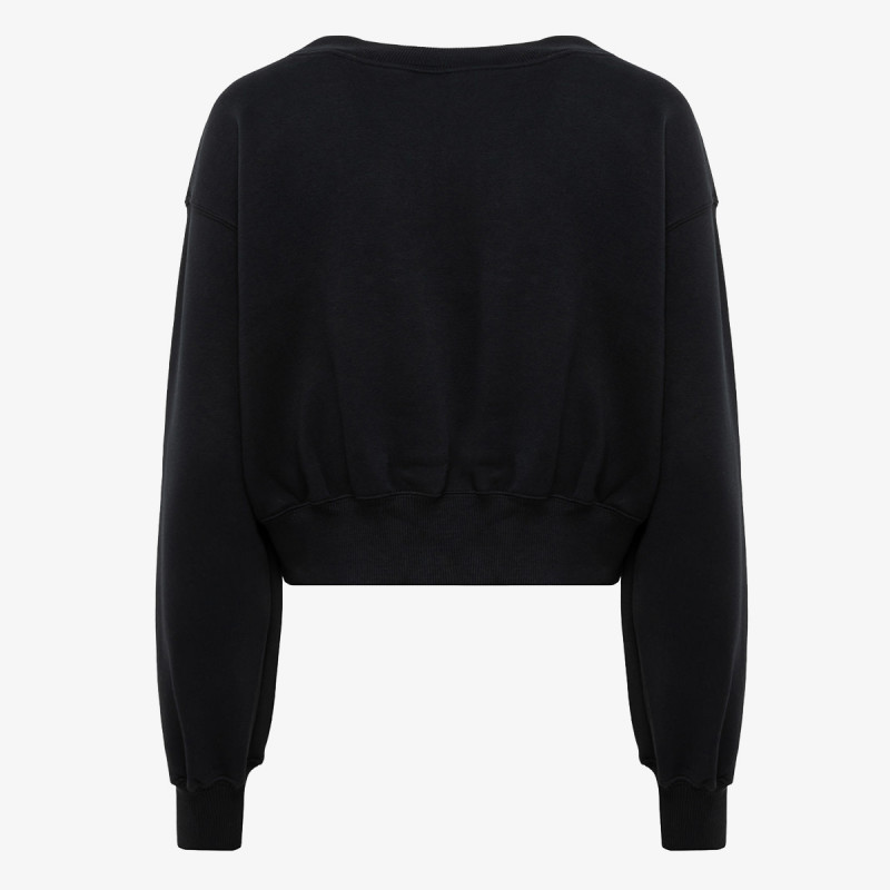 NIKE Majica dugih rukava W NSW PHNX FLC CROP VNECK 