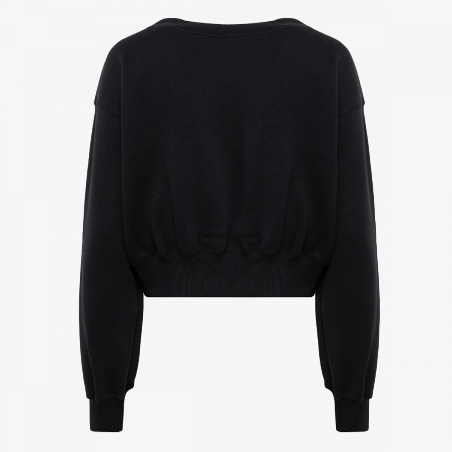 NIKE Majica dugih rukava W NSW PHNX FLC CROP VNECK 