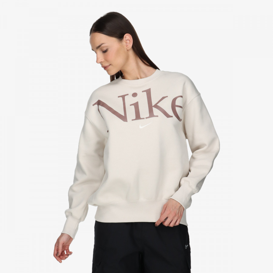 NIKE Majica bez kragne W NSW PHNX FLC OS LOGO CREW 