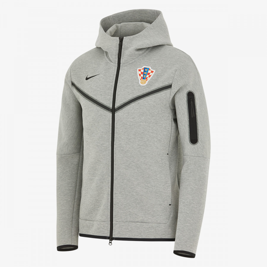 NKZELUS Majica dugih rukava s patentom CRO M NK TCH FLC FZ WR HOODIE-Dark grey 