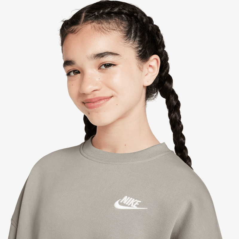 NIKE Majica bez kragne G NSW CLUB FLC BXY CRW LBR 