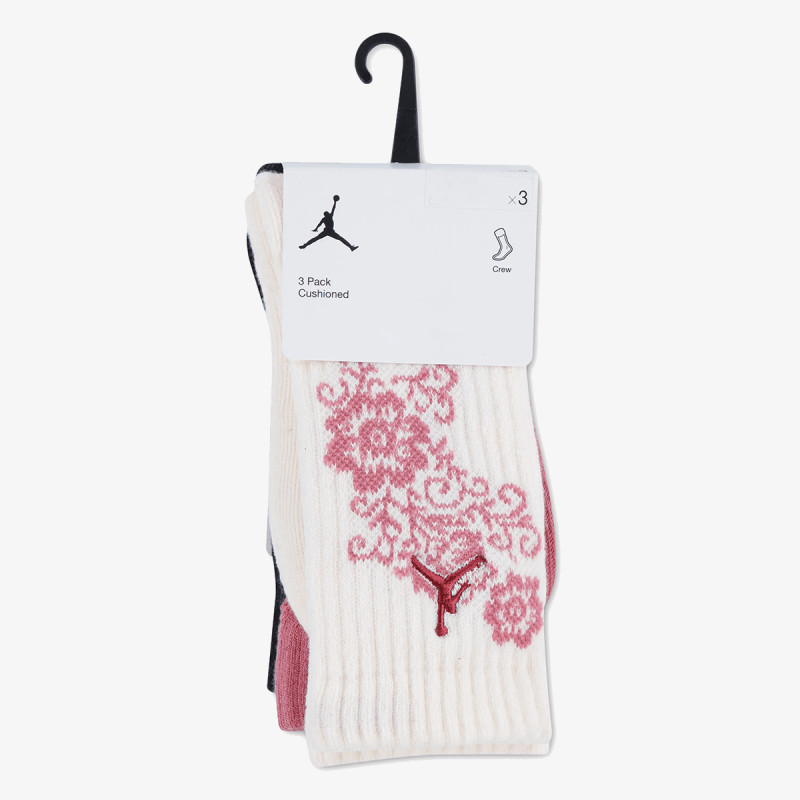JORDAN Čarape JHG FLORAL LACE 3PK CREW 