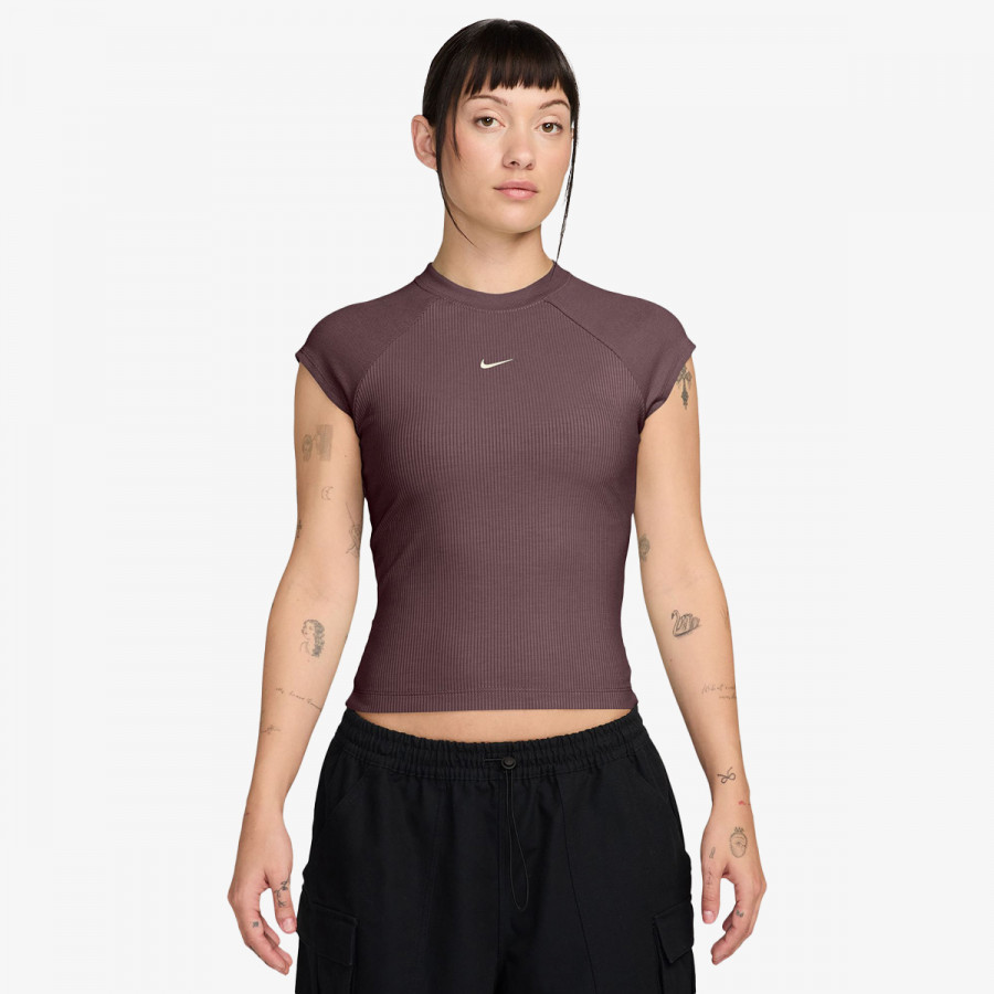 NIKE Top W NSW CHILL KNIT RIB SS TOP 