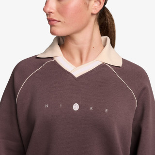 NIKE Majica bez kragne W NSW PHNX FLC OS GX POLO TOP 