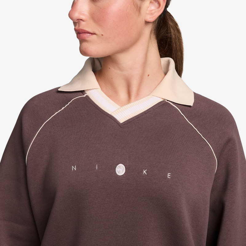 NIKE Majica bez kragne W NSW PHNX FLC OS GX POLO TOP 