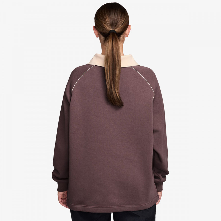 NIKE Majica bez kragne W NSW PHNX FLC OS GX POLO TOP 